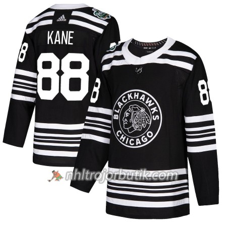 Män Ishockey Chicago Blackhawks Tröja Patrick Kane 88 2019 Winter Classic Adidas Svart Authentic